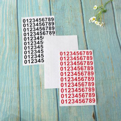 China PVC Sticker GF Red Black White Waterproof Popular Address Decorative Mailbox Self Adhesive Vinyl Decals Number Stickers for sale