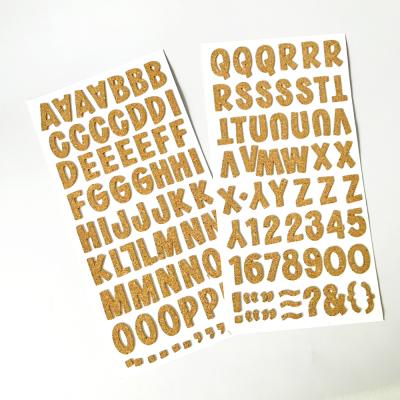 China Wholesale Custom Decorative Wooden Sticker GF English Alphabet Letter Number Stickers Educational Stickers for sale