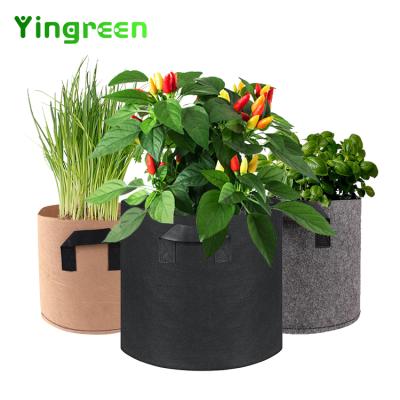 China Planting Outdoor Garden Customized Vegetable Mushroom Around 1 3 5 7 10 15 20 30 100 Gallon Tissue Plant Felt Growing Bags for sale