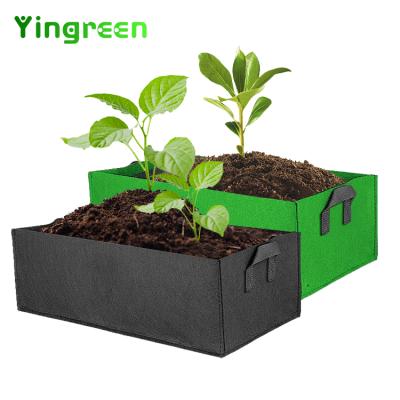 China Planting Portable 7 Handle Potted Plant 8 10 30 Gallon Square Flower Potato Garden Container Non Woven Fabrics Grow Bags for sale