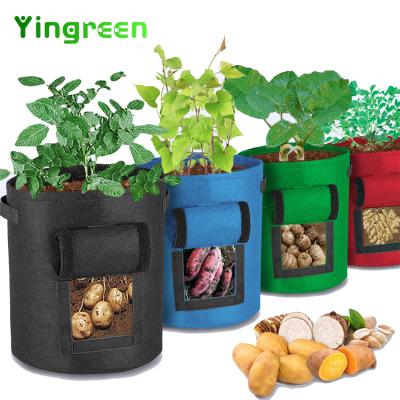 China Modern Modern Indoor Handle Large Capacity 5 7 Gallon Customized 10 Vegetable Grow Bag Planter Garden Flower Pot for sale