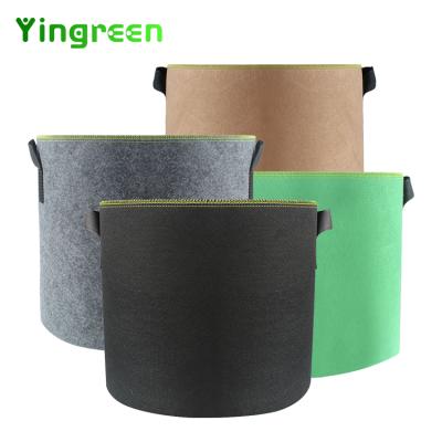 China Customized Planting Size 1 3 5 7 10 20 30 Gallon Planter Non Mushroom Woven Fabrics Potted Plant Grow Bags for sale