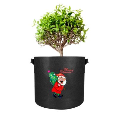 China Festival Christmas Planting Customized Vegetable 1 3 5 7 10 20 30 40 Gallon Potato Garden Non Woven Fabrics Potted Plant Grow Bags for sale