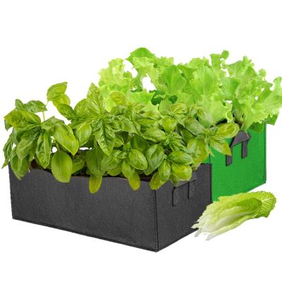 China Planting Portable 7 Handle Potted Plant 8 10 30 Gallon Square Flower Potato Garden Container Non Woven Fabrics Grow Bags for sale