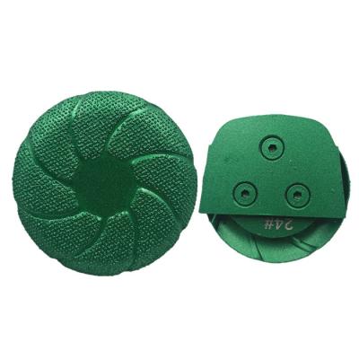 China 3'' Lavina Onfloor EDCO Quick Change Backing Vacuum Brazed Diamond Grinding Pucks For Concrete Natural Stone Grinding or Hardwood Flooring Sanding for sale