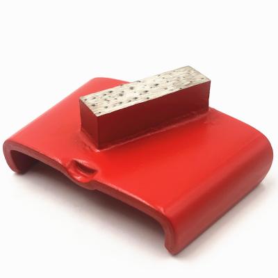 China HTC EZ Change Slide On Single Rectangular Bar Segment Diamond Grinding Shoes For Concrete Terrazzo Flooring Grinding for sale