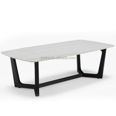 China Factory Wholesale Scandinavian Marble Dining Table Set Rectangular and Chair Combination Marble Coffee Table for sale