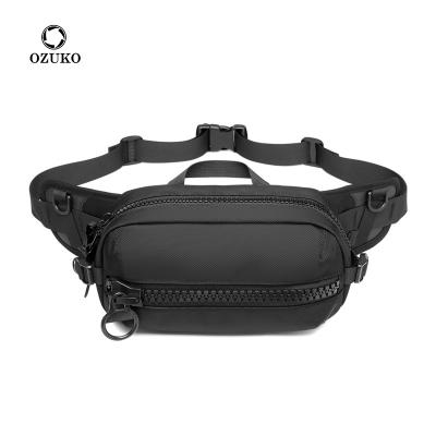 China Water Proof Custom Ozuko 9501 Belt Fanny Pack 2021 Phone Bag Men Formal Cross - Waterproof Body Bag Fashion Waist Bag For Men for sale