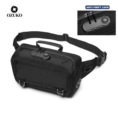 China Custom Ozuko C9257 Bumbag Waist Bag Water Proof Nurse Belt Bag Tactical Waterproof Sports Fanny Pack 2021 For Men for sale