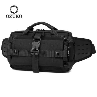 China Ozuko D9450 Multifunctional Designer Mini Luxury Crossbody Bag Hiking Fanny Pack Wholesaler Designers Fanny Pack Custom Waist Bag For Men for sale