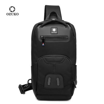 China Wholesale Cross - Ozuko D9420 Nylon Men Body Bag Mini Single Shoulder Bag Phone Small Cross - Body Bag Chest Anti Theft Custom Sling Bag For Men for sale