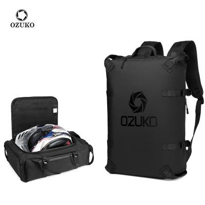 China With USB Ozuko D9235 Bicycle Anti Theft Motorcycle Backpack Waterproof Men Travel Luggage Mochila Moto Hombre Bags Anti Robos for sale