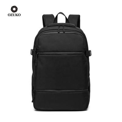 China With USB Ozuko D9211 Teenager School Simple Stylish Computer Bag Waterproof Lightweight Laptop Travel Backpack for sale