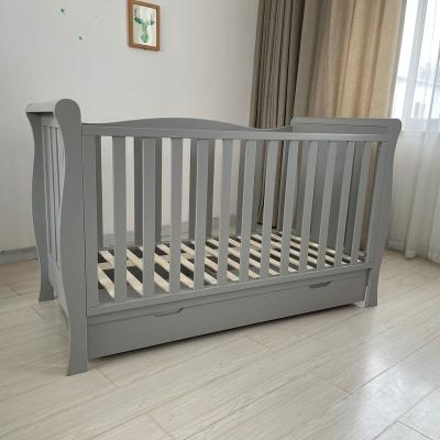 China Multifunctional wooden bed crib cribs baby furniture set wooden sleigh crib crib crib for sale