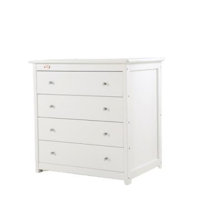 China Large Cheap Durable Solid Wood 4 Drawer Storage Chest for sale