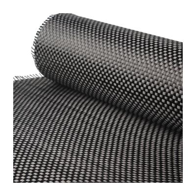 China 12k 400gsm Width 100cm Plain Weave Carbon Fiber Anti-UV Fabric for sale