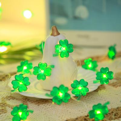 China Lighting Decoration Led Christmas Copper Wire Lights Plastic PVC LED Wire Light Four Leaf Clover Light Party Decorations for sale