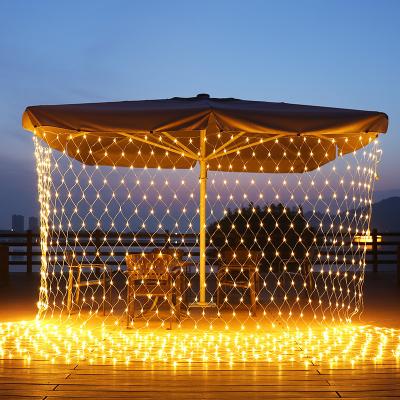 China Outdoor Waterproof Plastic+Copper Wire+LED LED Fairy Lights Christmas Wedding Holiday Decoration Led Garland 96LEDs 144LEDs LED Mesh String Light net for sale