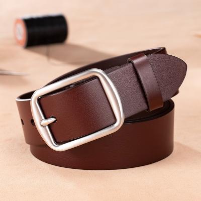 China Factory Wholesale Cowhide ANMAI Cowhide Smooth Genuine Leather Belt Real Leather Men Dress Belt for sale