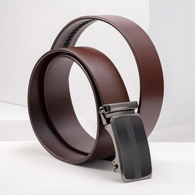 China High Quality Men's Fashion Automatic Pants Belt Cowhide Leather Business Casual Belt for sale