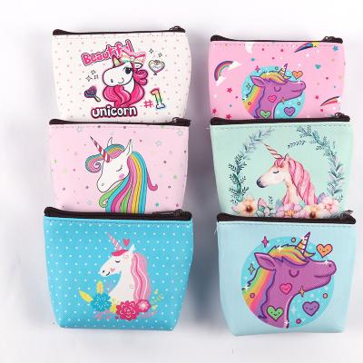 China Fashion New Unicorn Change Wallet Small Fresh Earphone Bag PVC Small Change Purse for sale