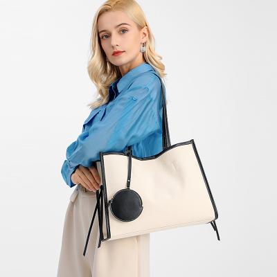 China 2021 New Fashion Bag Women's Daily Used Canvas Bag Women's Single Literary Large Capacity Shoulder Tote Bag for sale