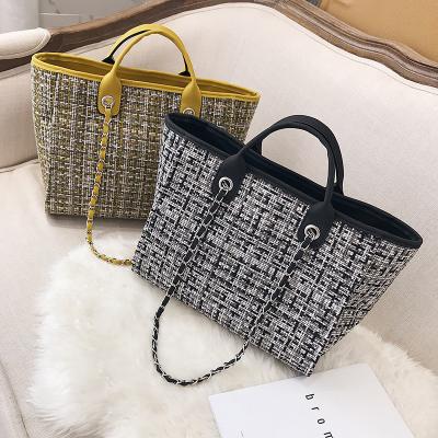 China 2021 New Fashion Women's Handbag Large Capacity Tote Bag Central Institute of Statistics Chain Shoulder Soft Tote Bag for sale