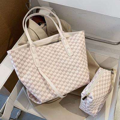 China Fashion Famous Brand Bag Set Large Capacity Women's Fashion Handbag 2 Piece Shoulder Tote Bag Mk Handbag Set for sale