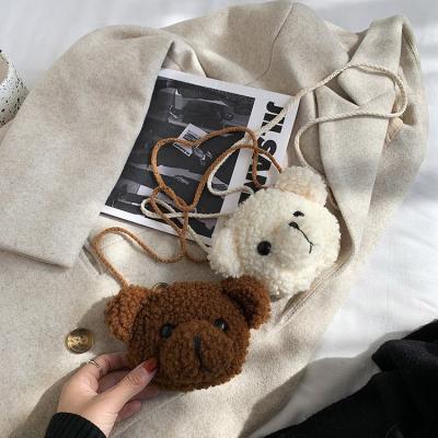 China Other Hot Autumn Sale Designer Fashion Cute Cartoon Teddy Bears Kids Crossbody Sling Bag Girls Shoulder Bags for sale