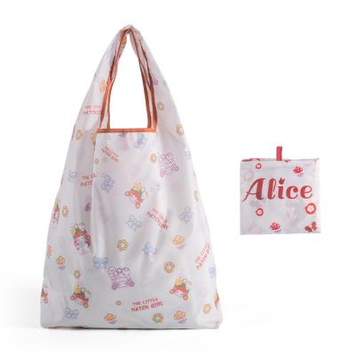 China 2022 Folding Oxford Shopping Bag Folding Environmental Protection Handbag Cloth Portable Bag Foldable Shopping Bags for sale