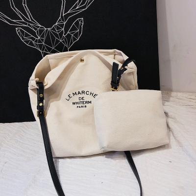 China Custom Empty Canvas Handled Tote Bags Promotional Cotton Canvas Tote Bag Hot Sale Shopping Bag Wholesale for sale