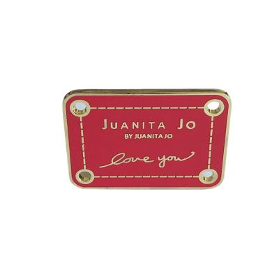 China Europe Customized Wholesale High Quality Expanded Nameplate Brand Nameplate Enamel Gold Plating Painting for sale