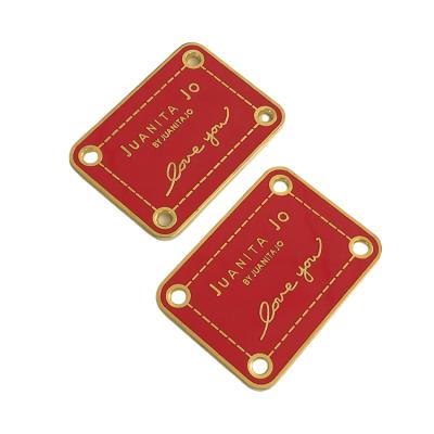 China 2021 Europe Size Gold Plating Factory Customized Nameplate Aluminum Nameplate Luggage Tag for sale