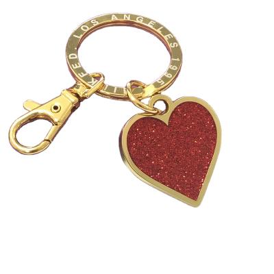 China Factory Direct Brand New Professional Decoration Supplier Custom Design Logo Zinc Alloy Cute Colorful Heart Shape Key Chain for sale