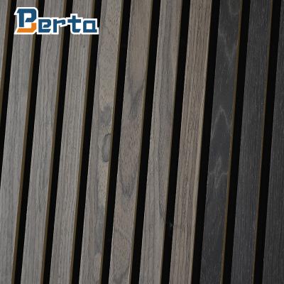 China Akupanel Modern Sound Absorting Wood Panel Decorative Acoustic Wooden Slats Wall Panel for sale