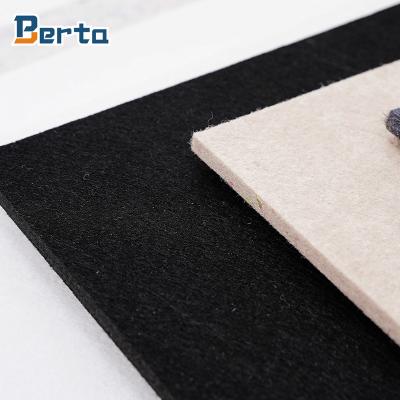 China Highly Effective Noise Barrier Sound Absorption Flat Absor Pet Felt Sound Proof Polyester Fiber Acoustic Wall Panels for sale