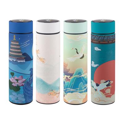 China Shop Viable Intelligent Temperature Business Display Vacuum Flask Stainless Steel Tumbler Measuring Smart Water Bottle for sale