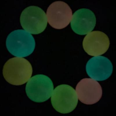 China Wholesale 2022 Hot Selling Fidgety Person Toy TPR Ball Eco-friendly Material Toys Glowing Sticky Effort Relaxation Luminous Toys 12 Pcs/Set Ceiling Balls for sale