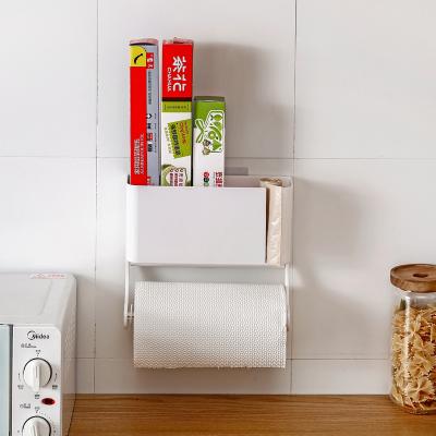 China 2021 Hot Sale New Design Kitchen Furniture Adhesive Paper Holders Viable Wall Mounted Storage Racks for sale