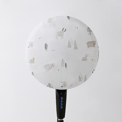 China 2021 New Design Hot Selling Fashion Rainproof Printing PEVA Round Fan Protector Fan Dust Proof Cover for sale