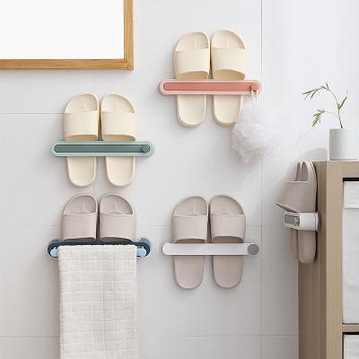 China 2021 Modern New Design Upgrade Foldable Slippers Bathroom Vanity Wall Mounted Towel Rack Racks Shoe Racks Online for sale