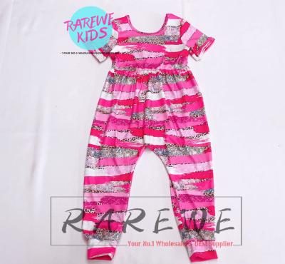 China Spandex/polyester wholesale Rarewe newcomer baby's Valentine's Day short sleeve rompers for toddler customizable for sale