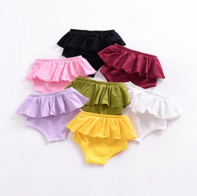 China Fashion Style Children's Pants Baby Infants Summer Candy Color Bummies Breathable Kids Lace Up Triangle Shorts for sale