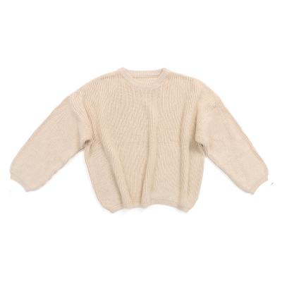 China Newest Fashion RTS Solid Color O-neck Sweaters Women Anti-Wrinkle Pullover Sweaters Ladies Knitwear White Knitted Warm Sweater Women Custom Made for sale