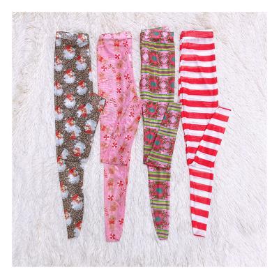 China Wholesale Baby Christmas Tights Antibacterial Santa Printed Leggings Kids Sheer Girls Footed Tights Free Shipping for sale