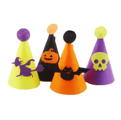 China Character Wholesale Bar Performance Props Children's Nonwoven Decorative Cone Felt Halloween Hat for sale