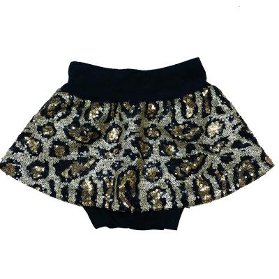 China Breathable New Design Sequin Leopard Print Newborn Bloomer Shorts For Babies for sale