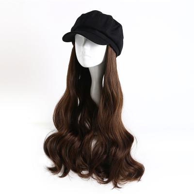 China Lolita Travel Hair Octagonal Casual Women Girls Girls Curly Wig Cap Long Wave Curly Kinky Ponytail Cap Wig for sale