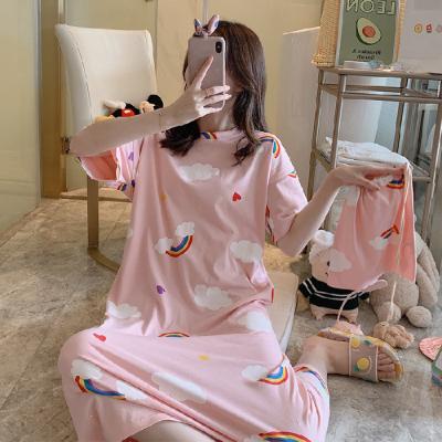 China Baju Tidur QUICK DRY Sleepwear Women Summer Fashion Cartoon Pajamas Women Customize Designer Sleepwear for sale