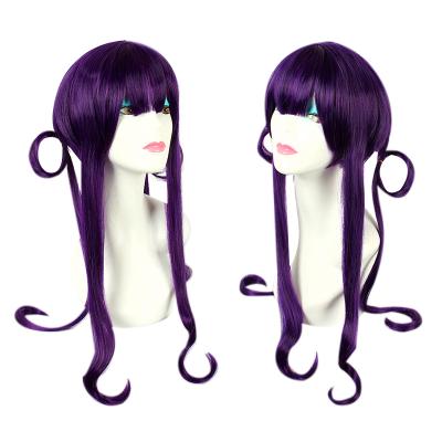 China Kinky Curl Mcoser Long Mixed Akane Aoi Cosplay Wigs Purple Synthetic Wig Hanako-kun Toilet Bound Role for sale